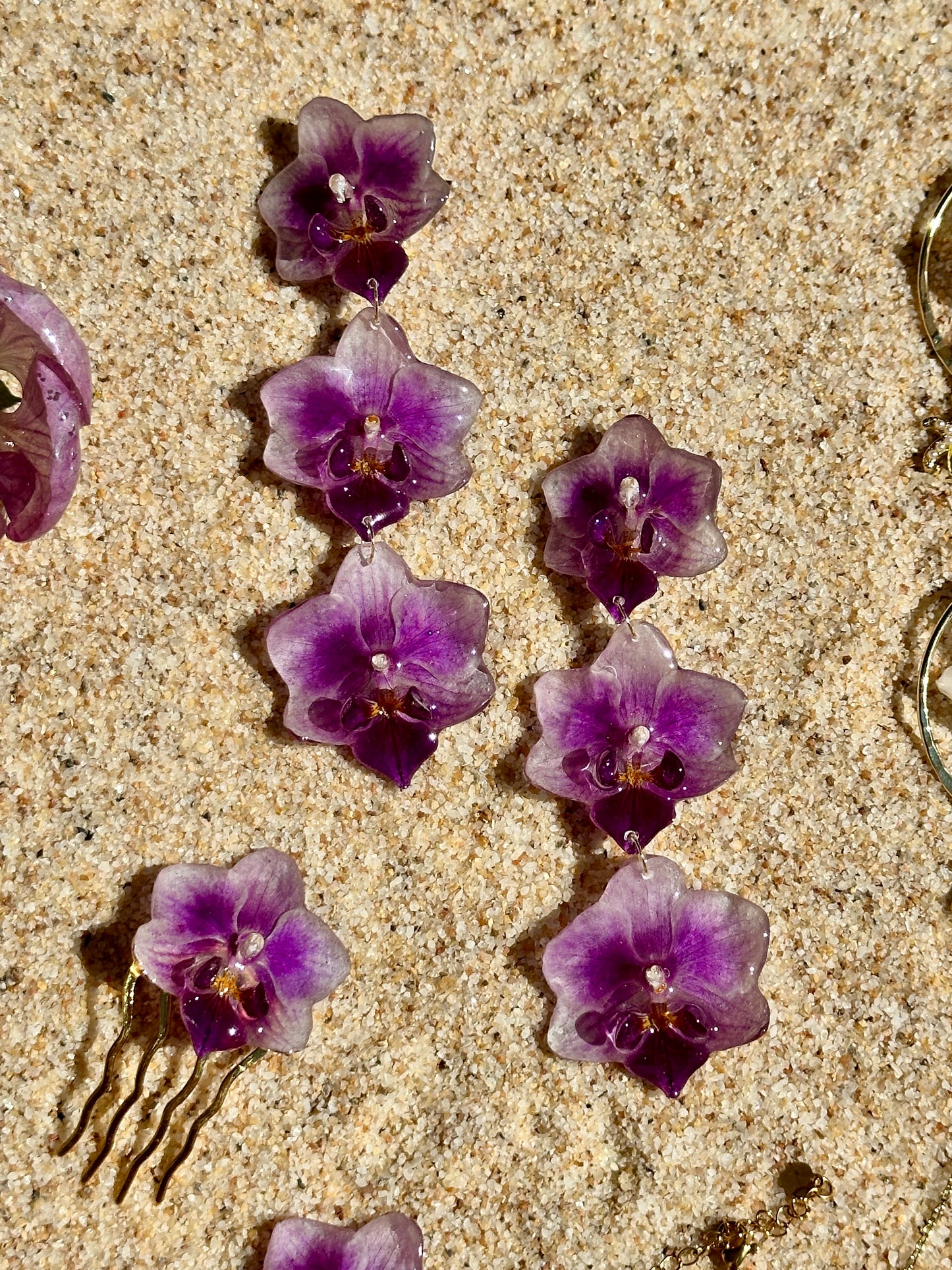 Triple Stack Purple Orchids