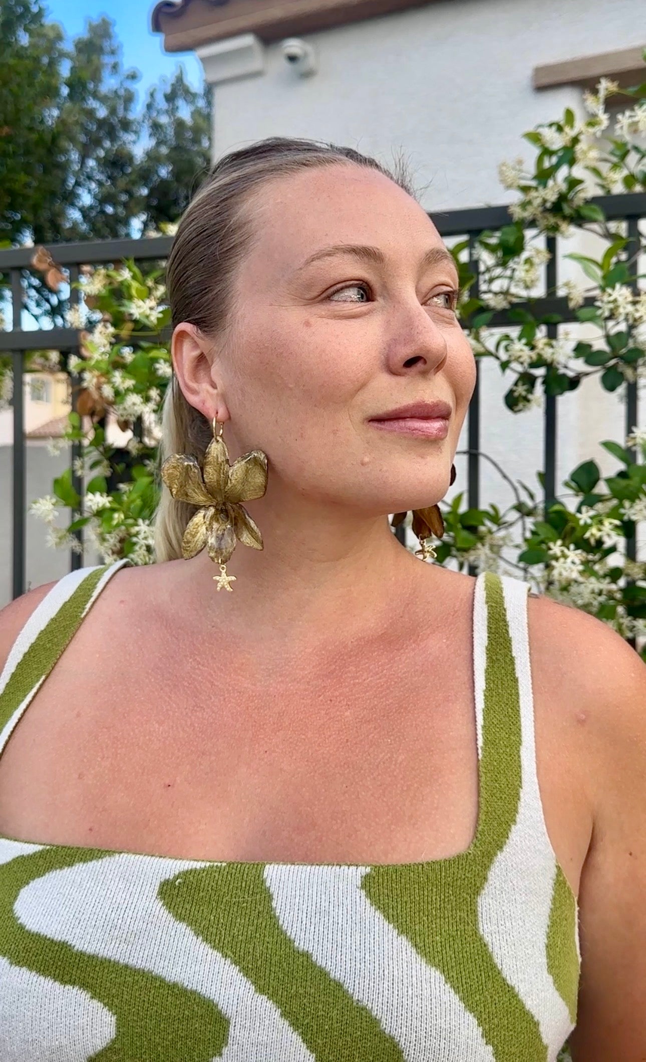 Gold Orchid Starfish Huggies