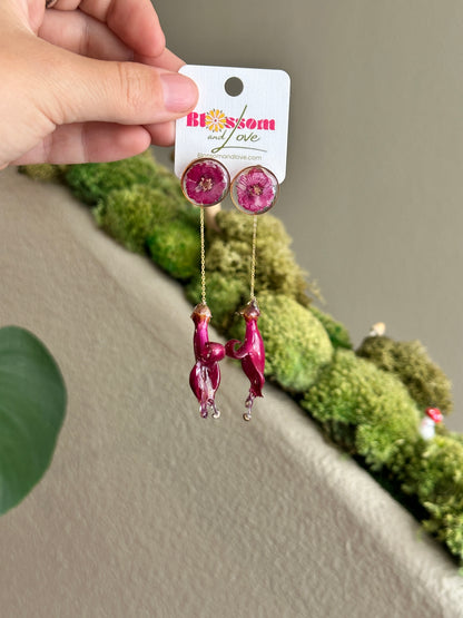 Floating Autumn Sage Studs