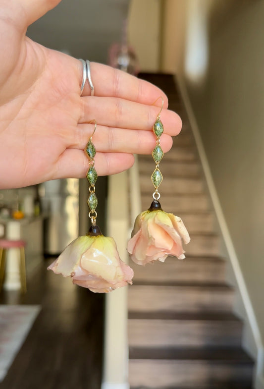 Peachy Rose Dangles