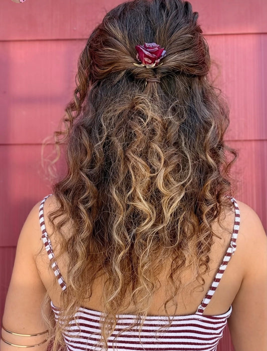 Mini Red Rose Hair Stick