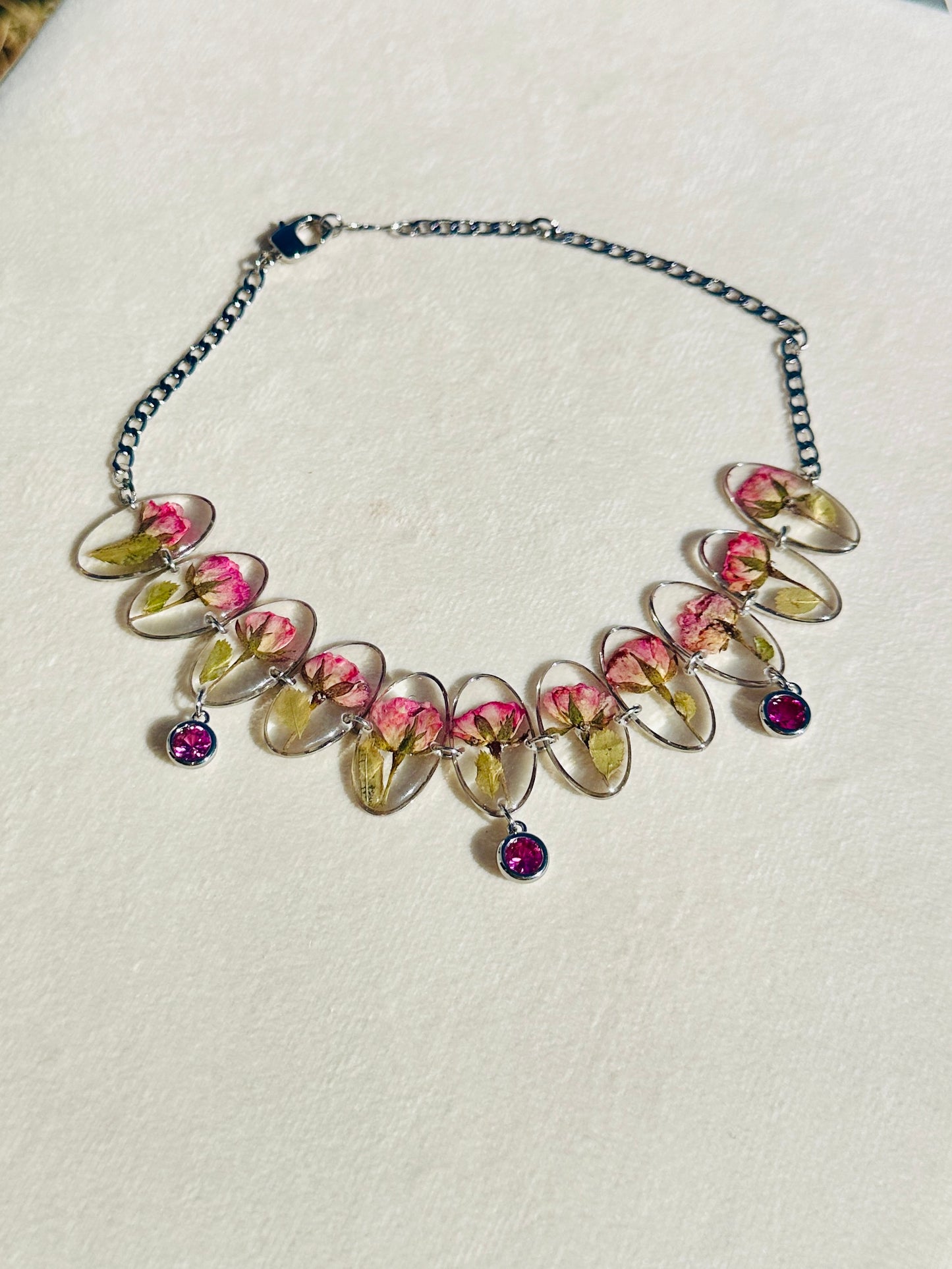 Pink Rose Choker