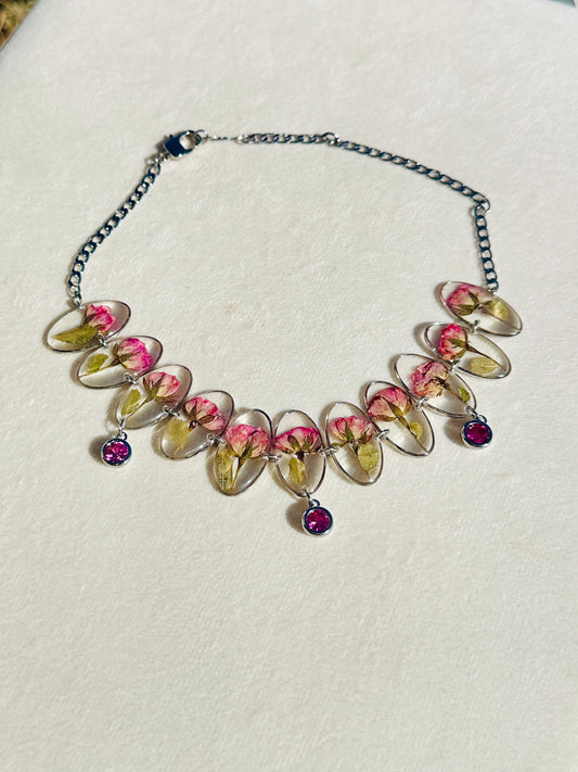 Pink Rose Choker
