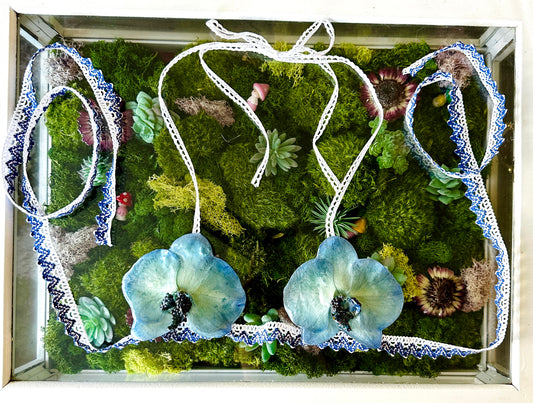 Blue Opal Orchid Bralette