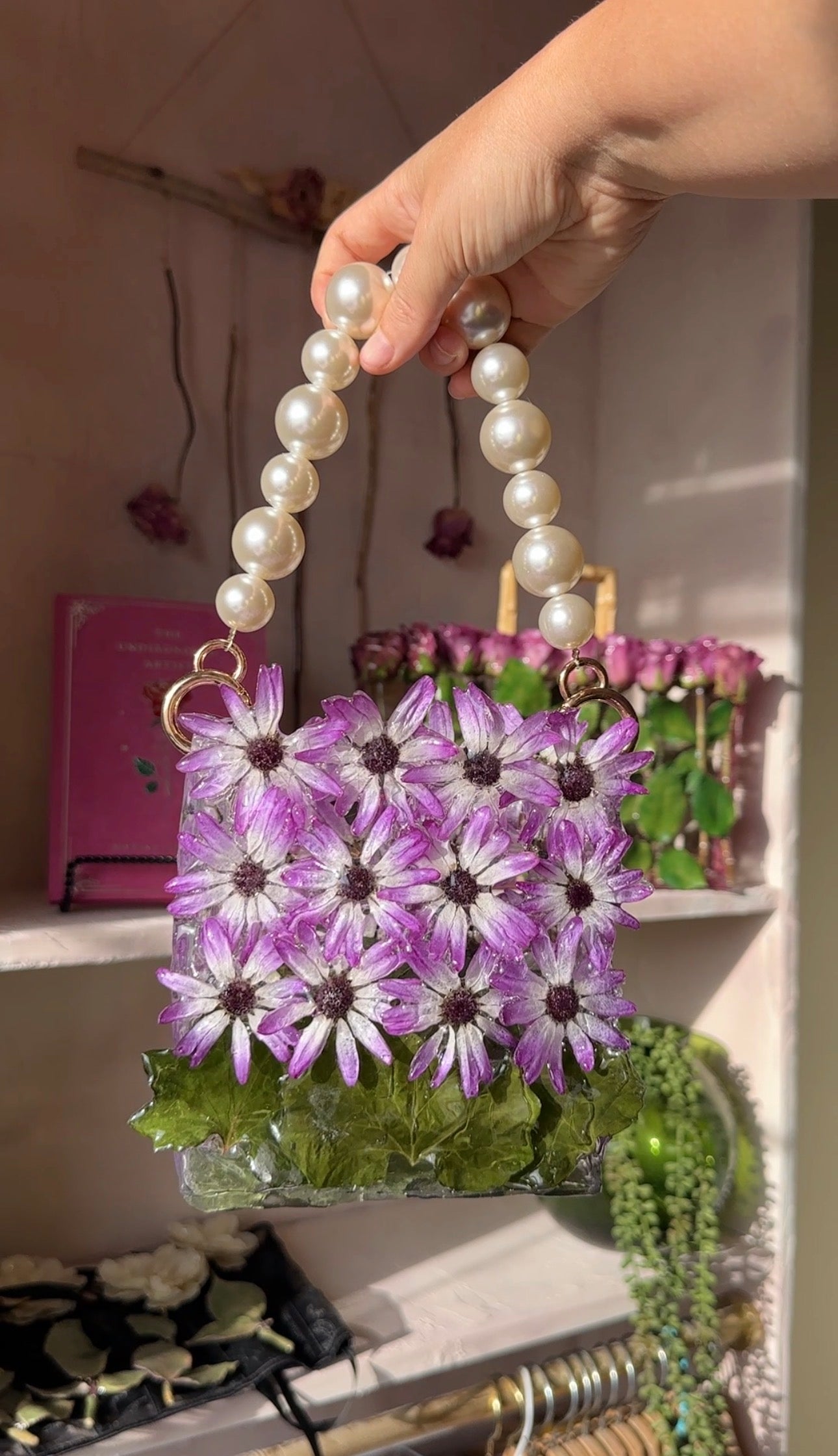 Pink Cineraria Purse