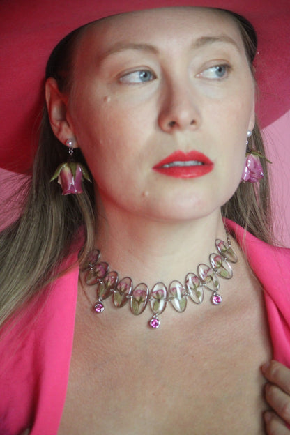 Pink Rose Choker