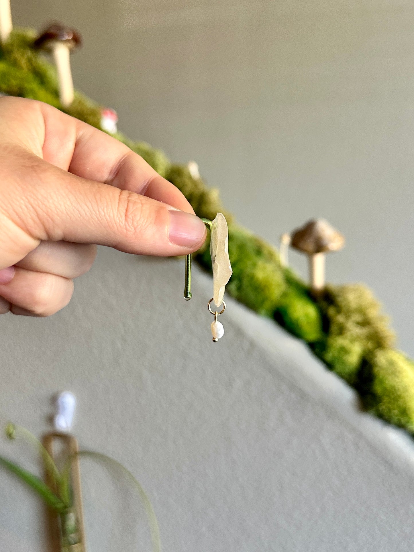 White Viola Braid Charm