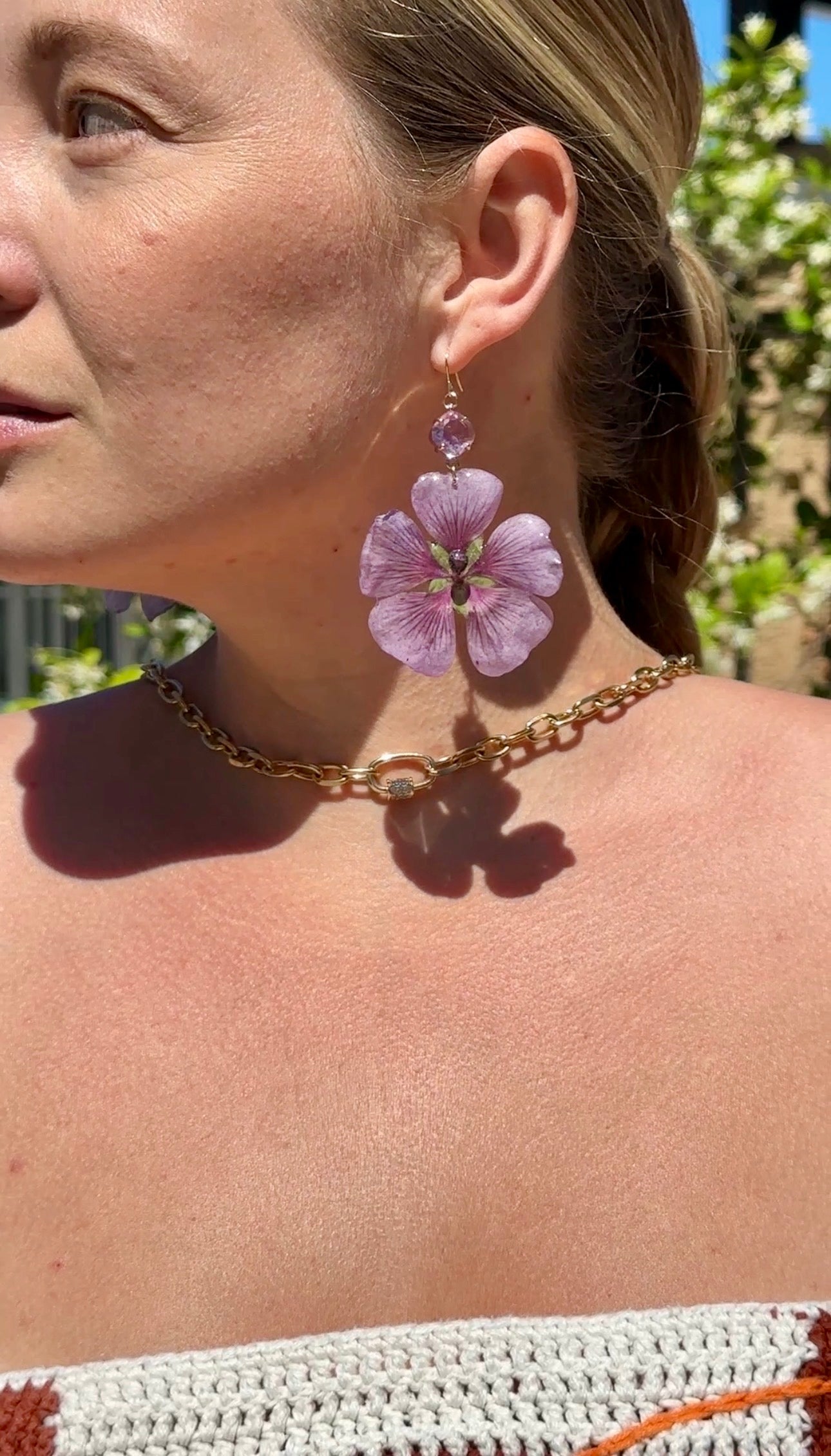 Lavender Globe Mallow Suncatchers