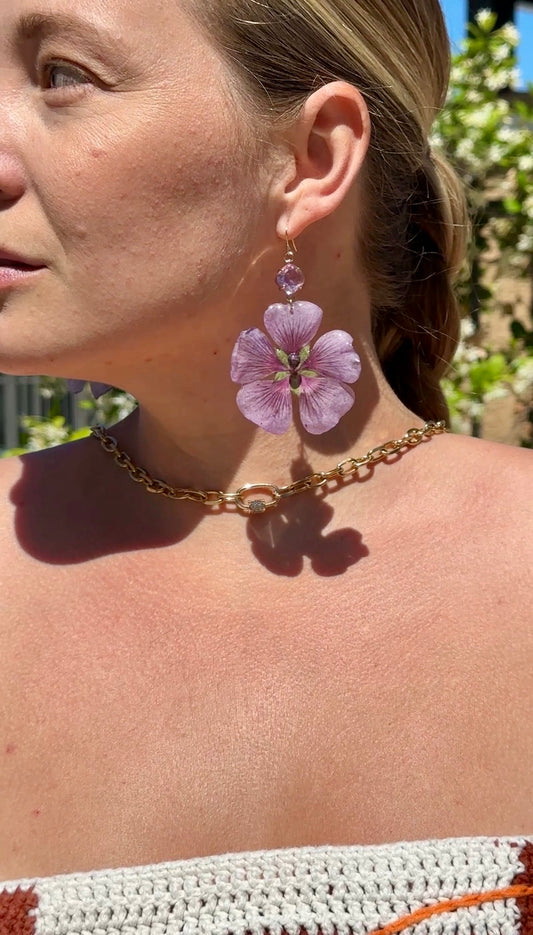 Lavender Globe Mallow Suncatchers