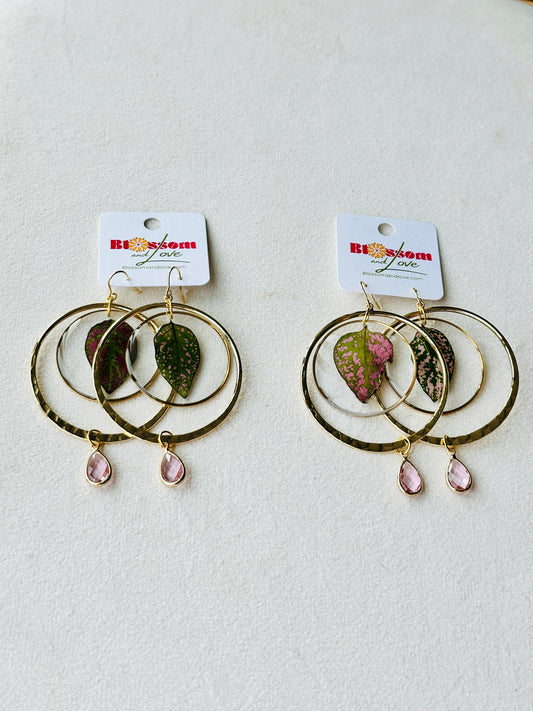Polka Dot Plant Hoop Dangles