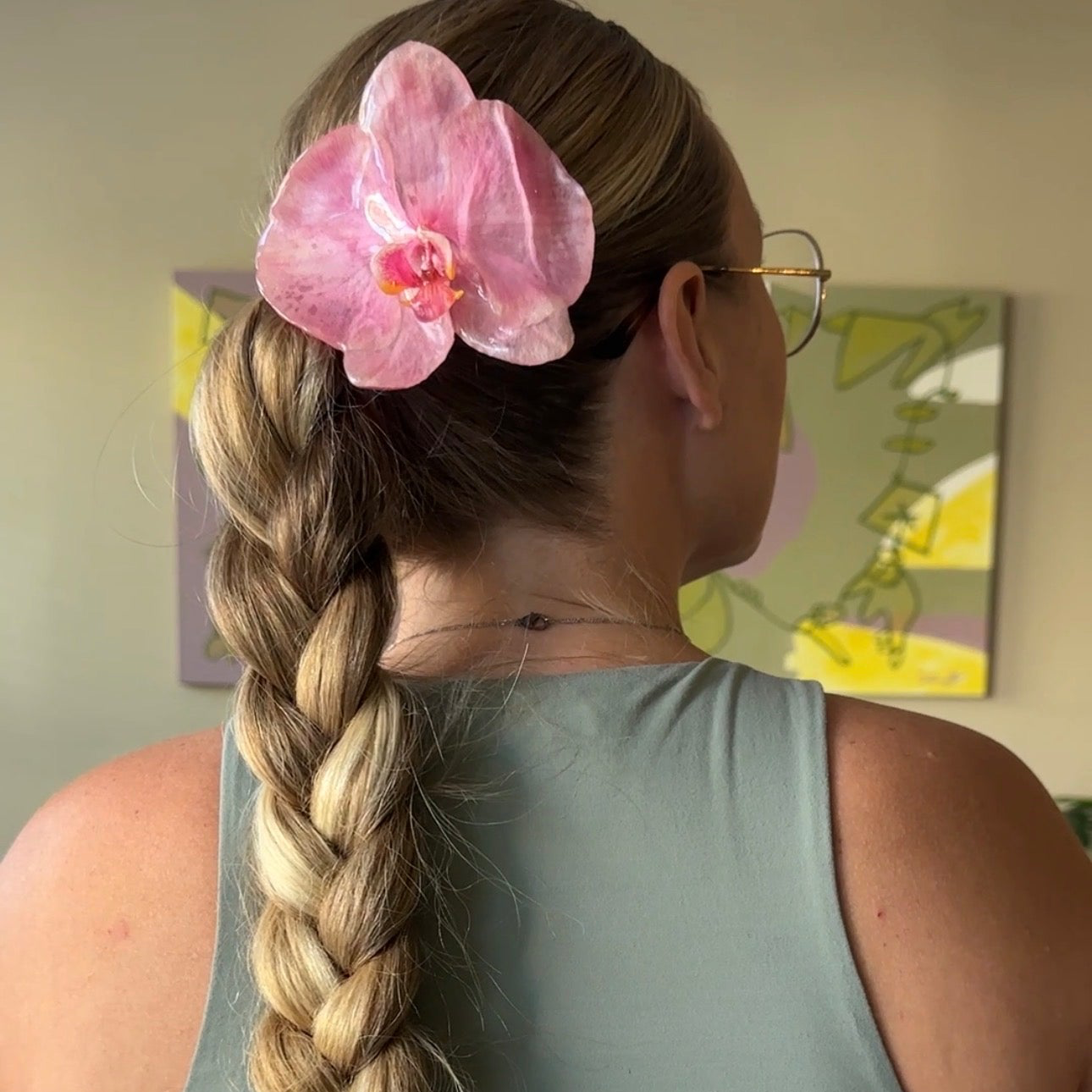 Large Orchid Clip