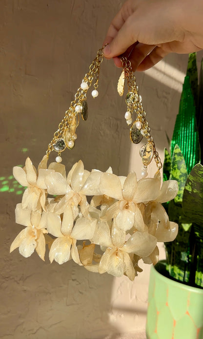 White Orchid Purse