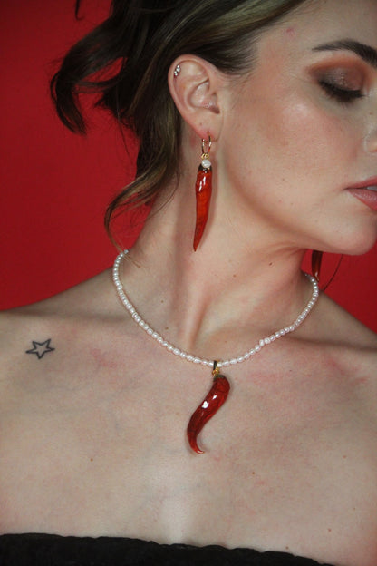 Chili Pepper Pearl Huggies