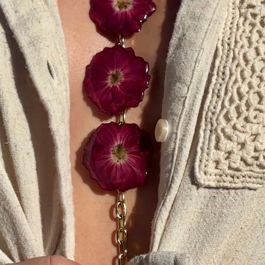 Red Rose Drop Necklace