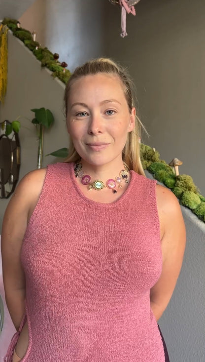 Mixed Wildflower Green Watch Choker