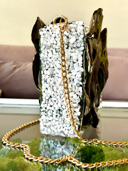 Moonstone Monstera Purse