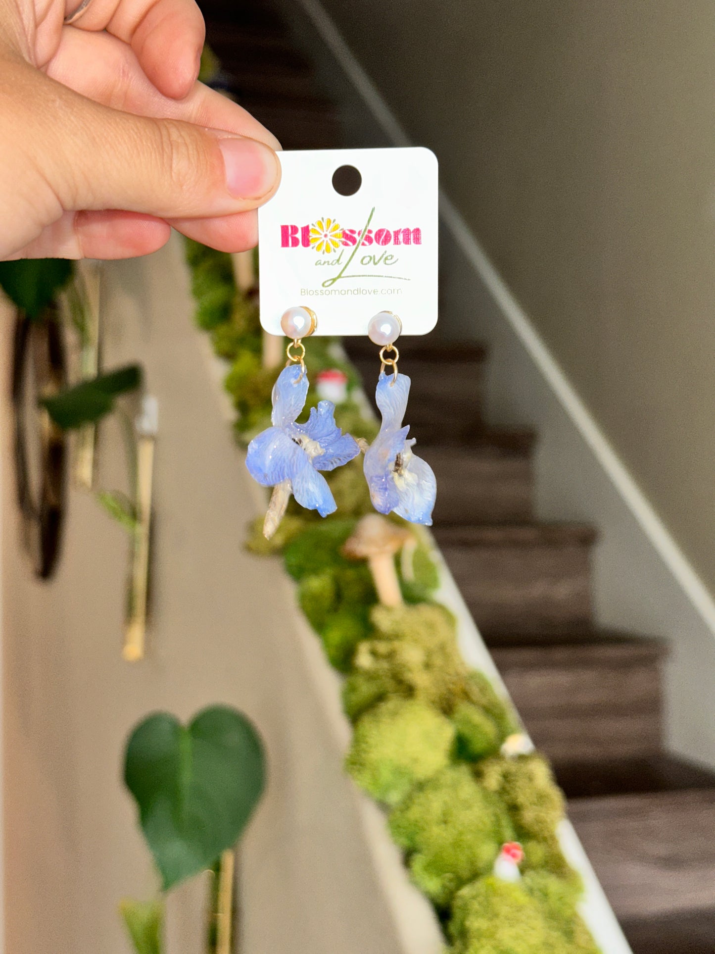 Delphinium Pearl Studs