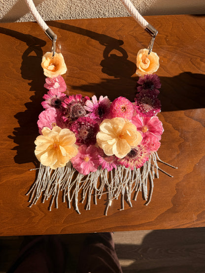 Garden Floral Fringe Purse