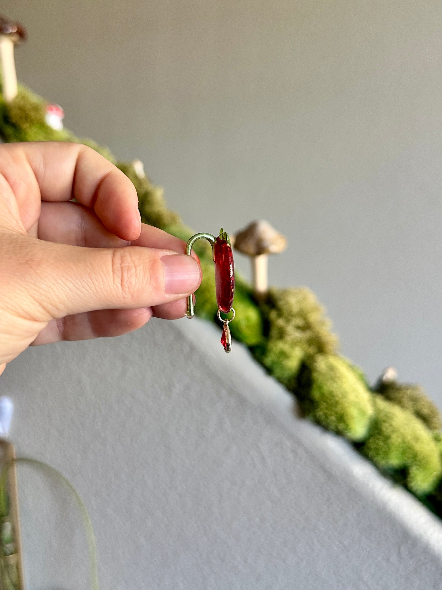 Strawberry Braid Charm