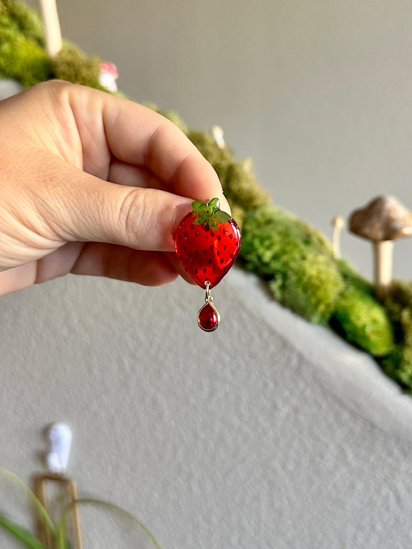 Strawberry Braid Charm