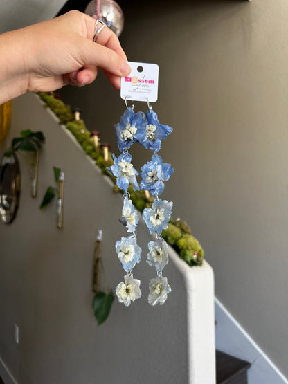 Delphinium Waterfall Earrings