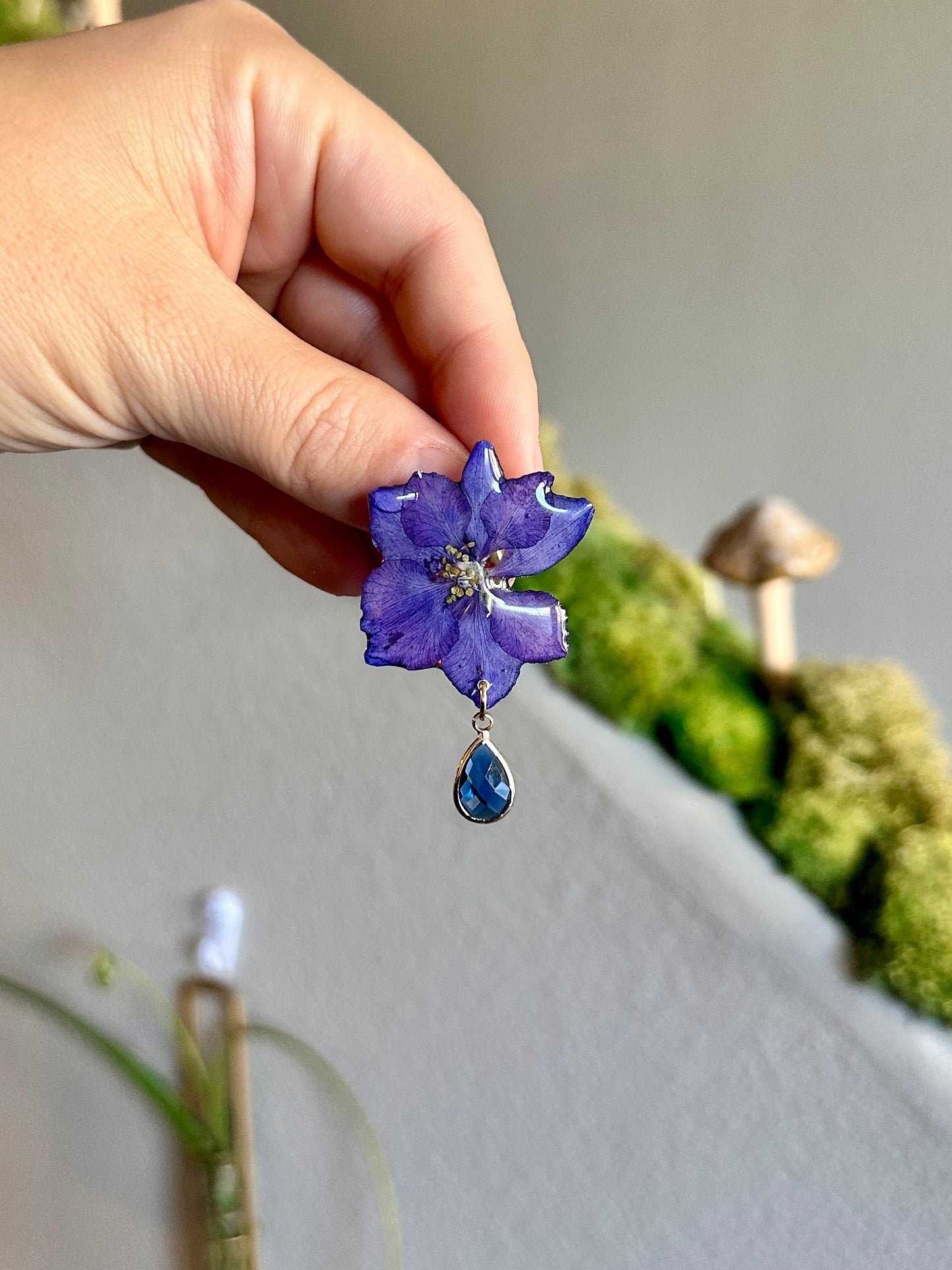 Blue Larkspur Braid Charm