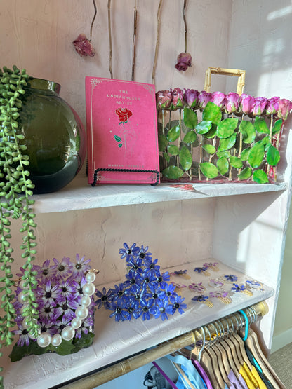 Blue Cineraria Heart Purse