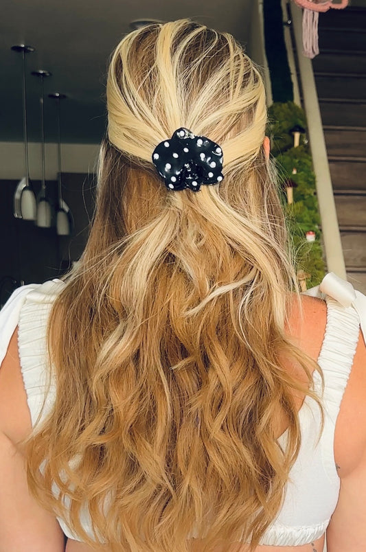 Black Polka Dot Hair Pin