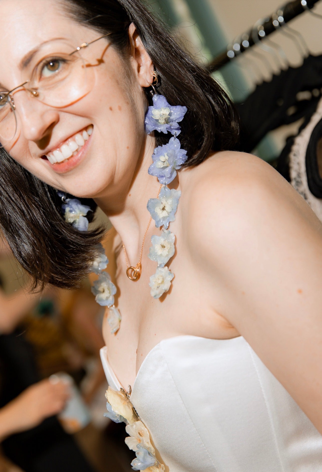 Delphinium Waterfall Earrings