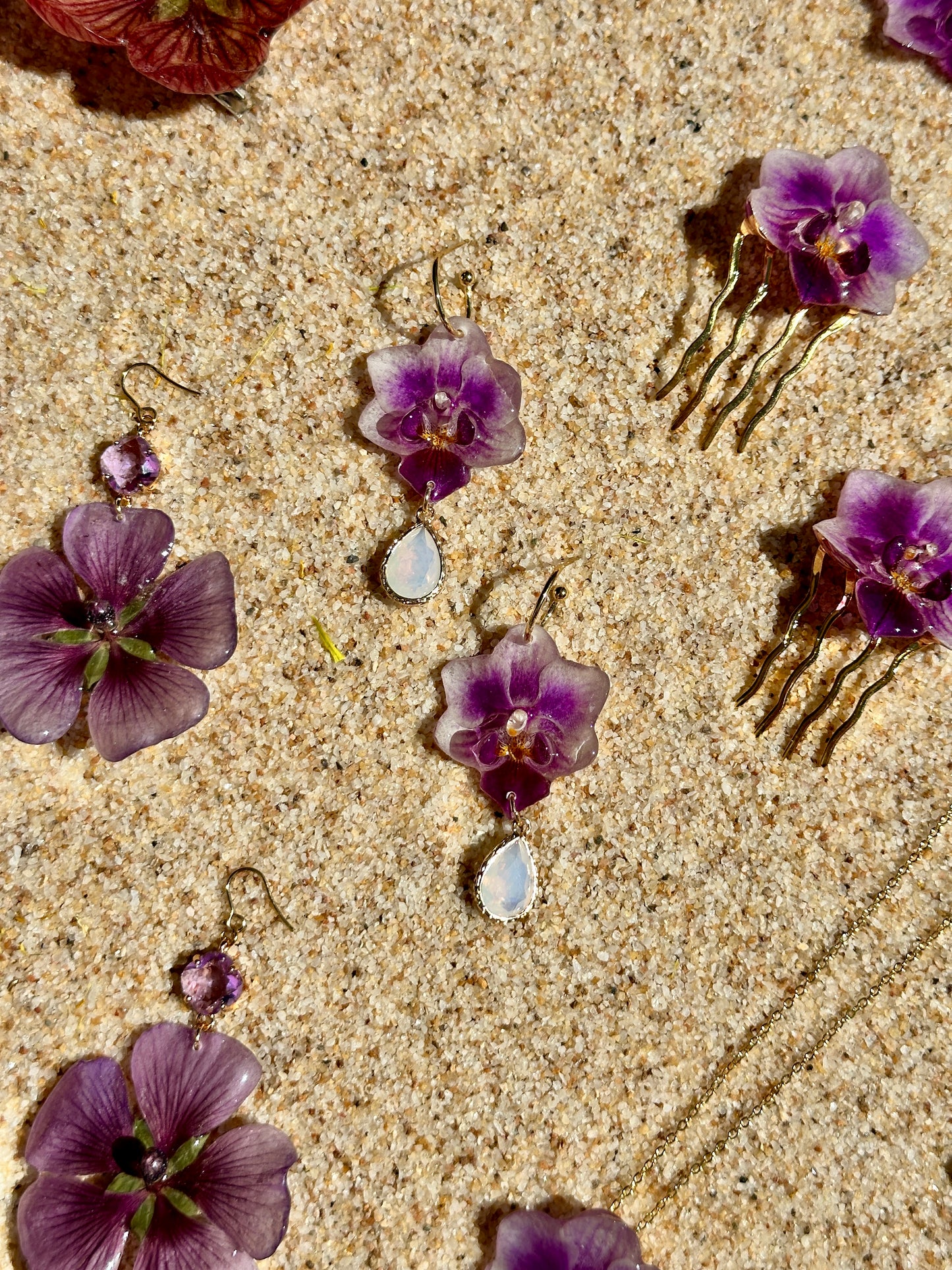 Purple Orchid Opalite Huggies