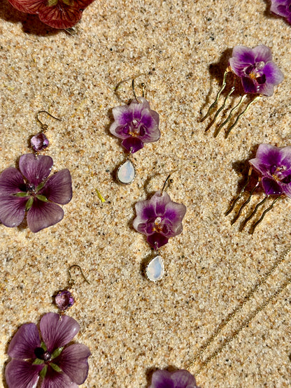 Purple Orchid Opalite Huggies