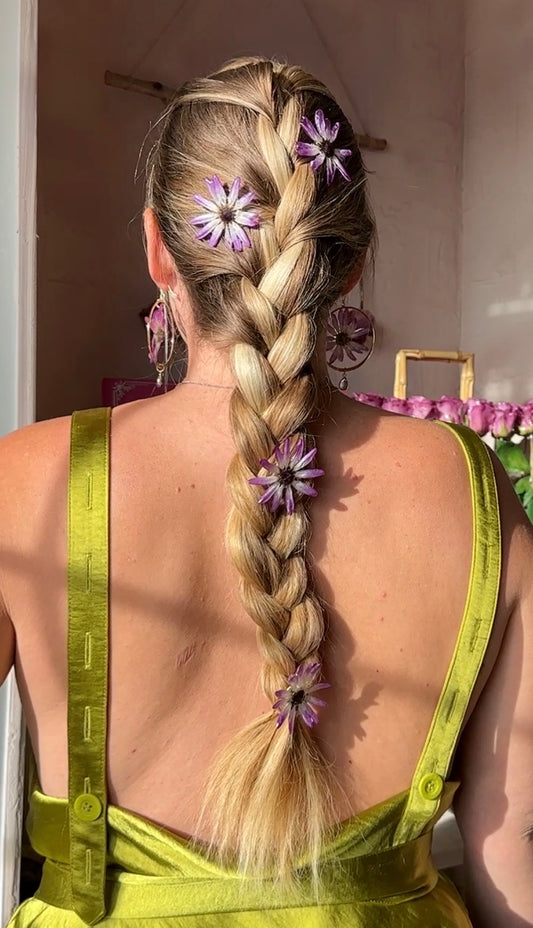 Pink Cineraria Hair Pins