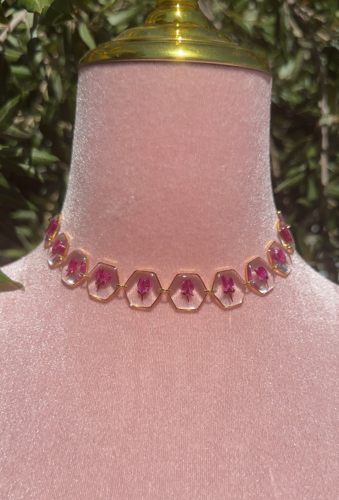 Pink Flower Bud Choker