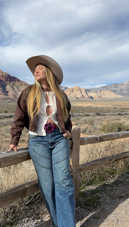 Large Purple Gerber Daisy Belt Buckle