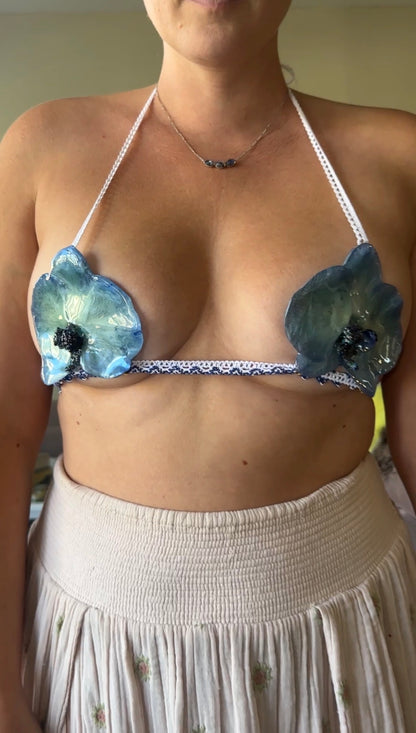 Blue Opal Orchid Bralette