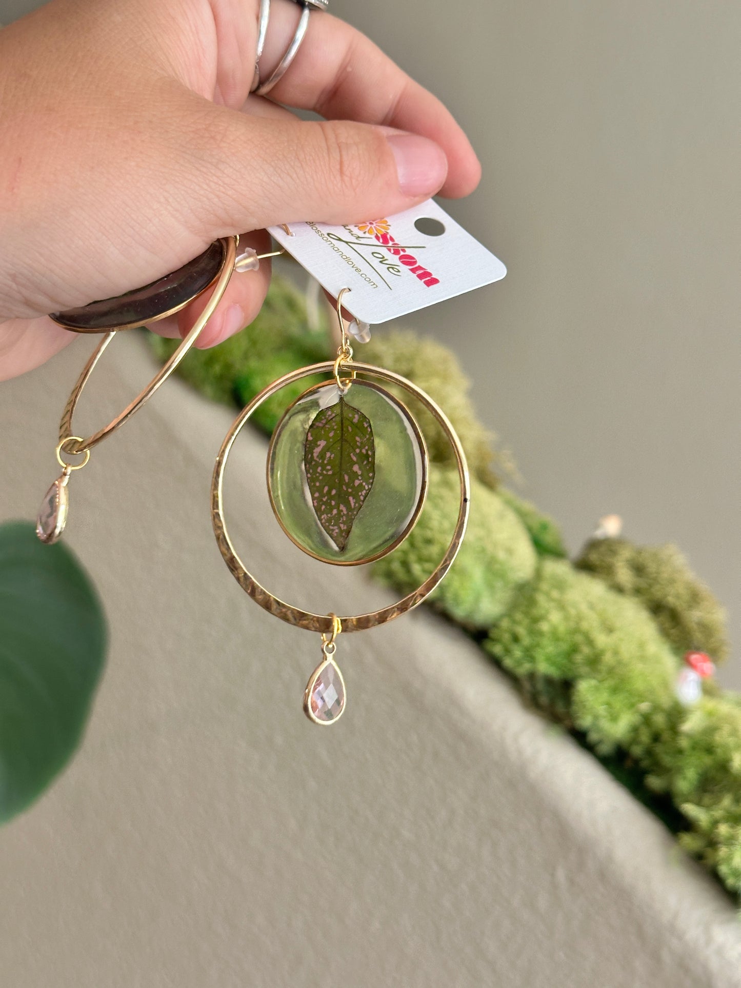 Polka Dot Plant Hoop Dangles
