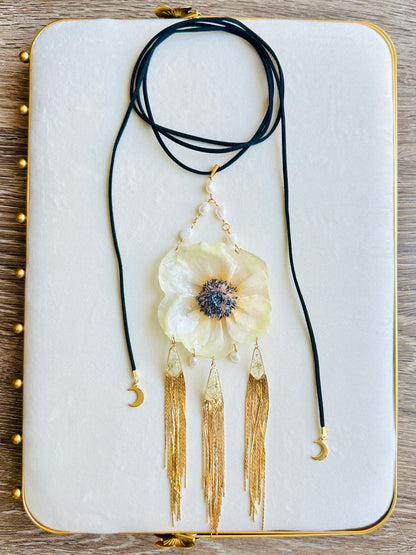 Anemone Dreamcatcher Suede Necklace