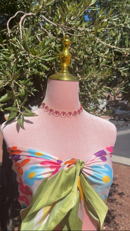 Pink Flower Bud Choker