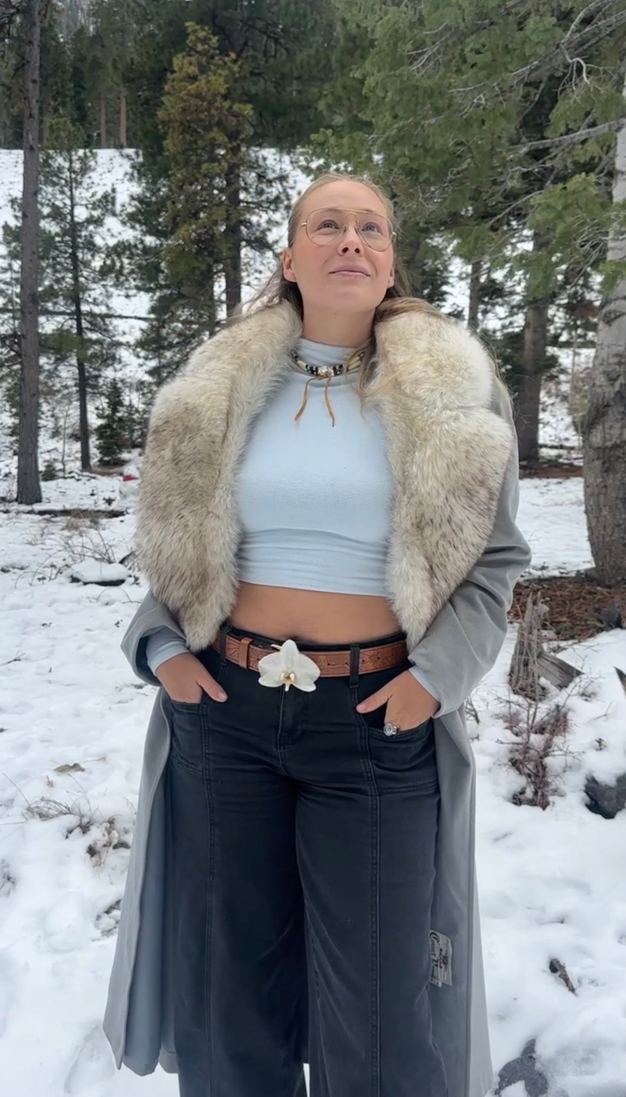 White Orchid Belt Buckle