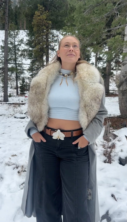 White Orchid Belt Buckle