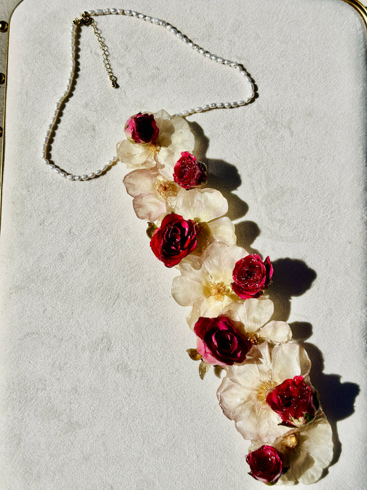 Ranunculus Red Rose Neck Tie