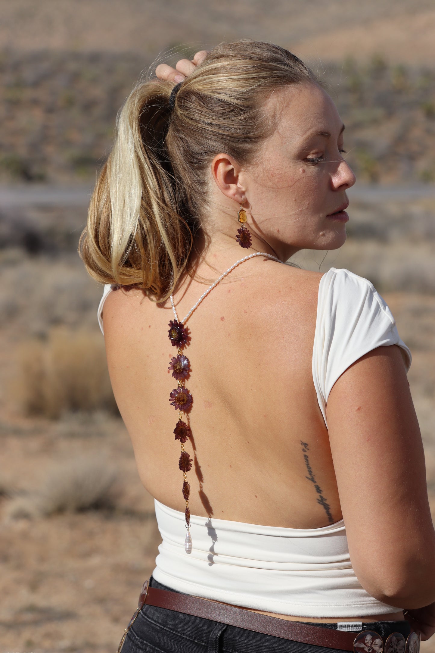 Mum Drop Pearl Necklace