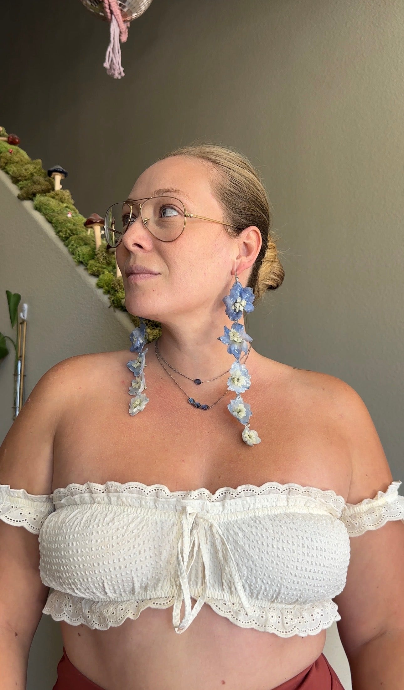 Delphinium Waterfall Earrings