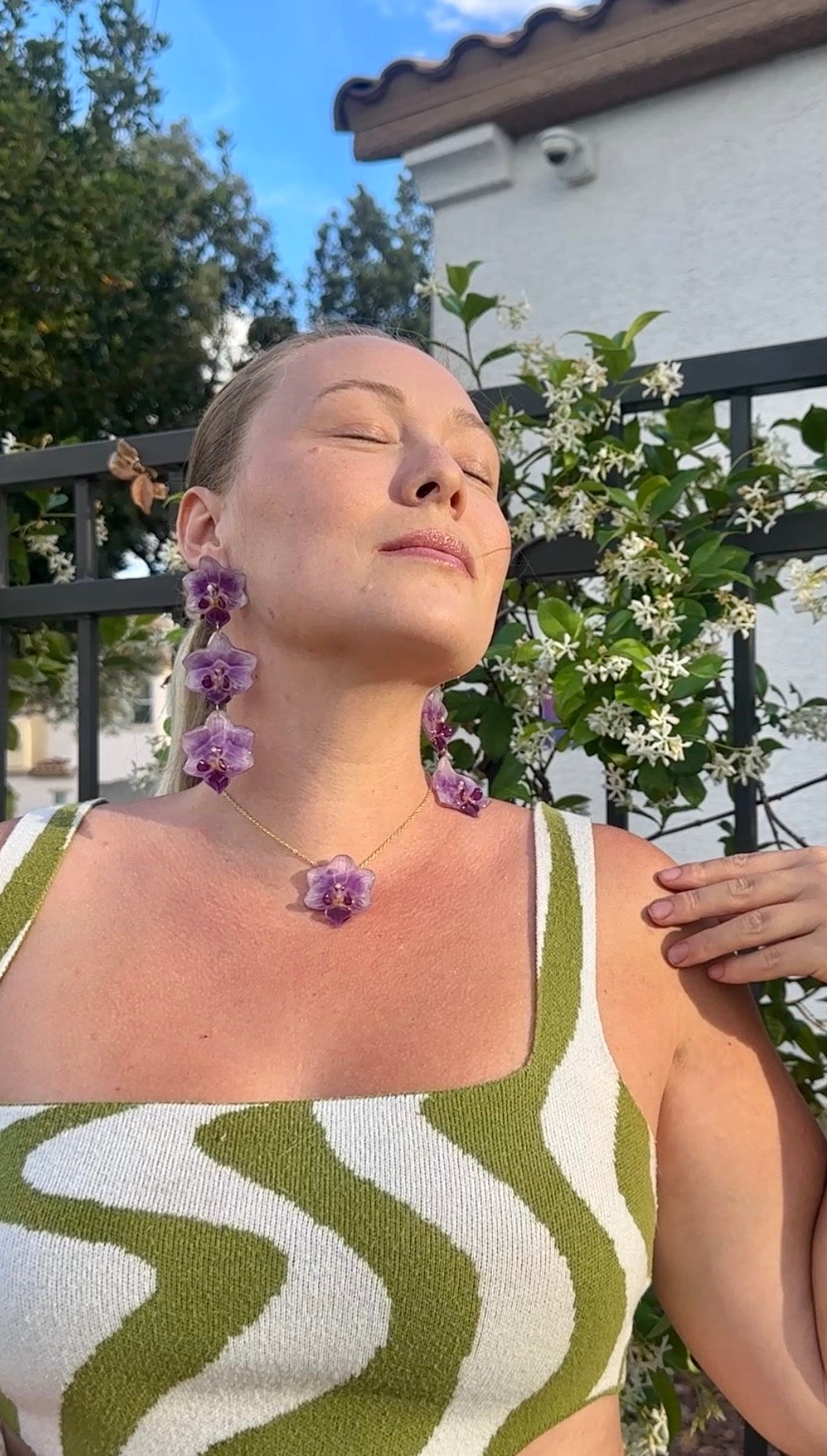 Triple Stack Purple Orchids