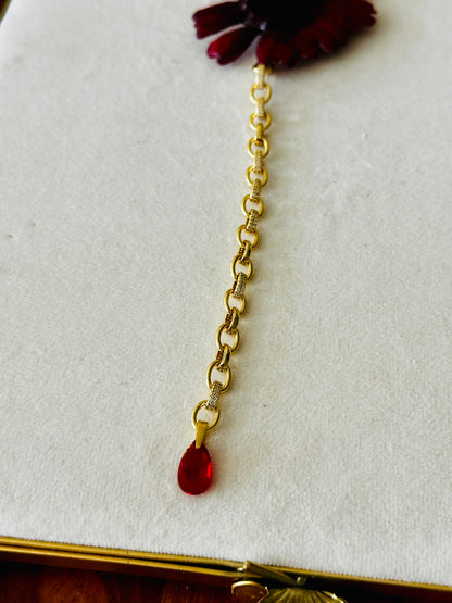 Red Gerber Daisy Necklace