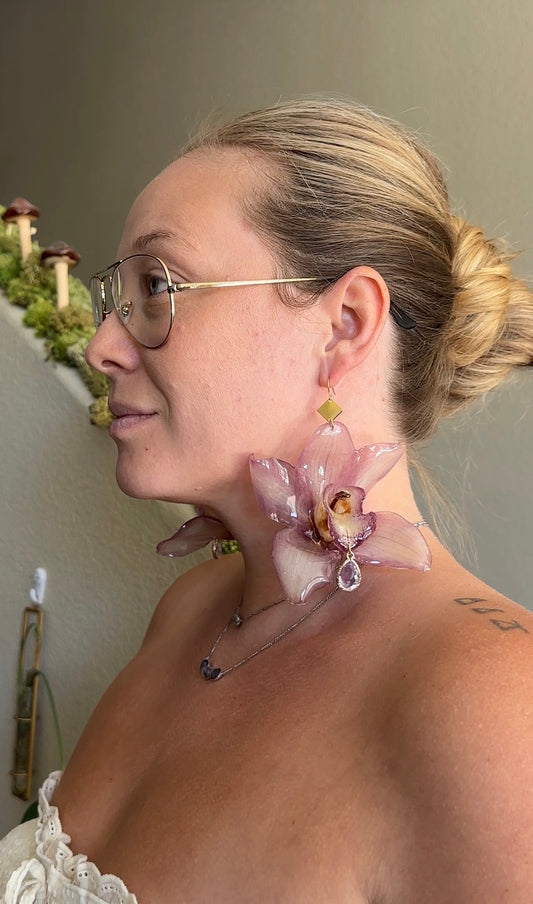 Pink Cymbidium Dangles
