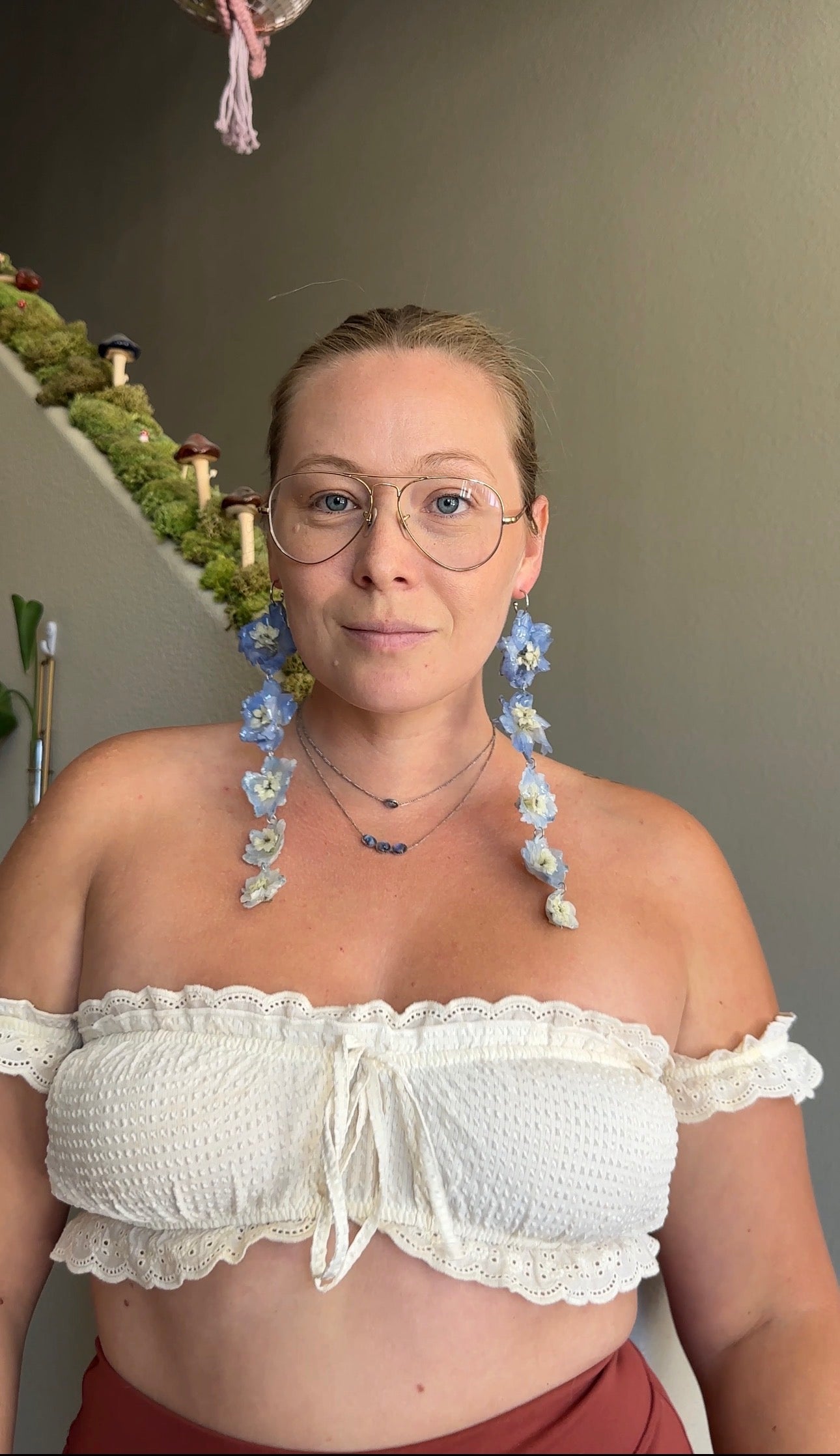 Delphinium Waterfall Earrings