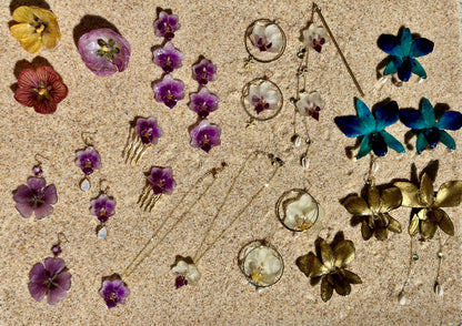 Dainty Purple and White Orchid Choker