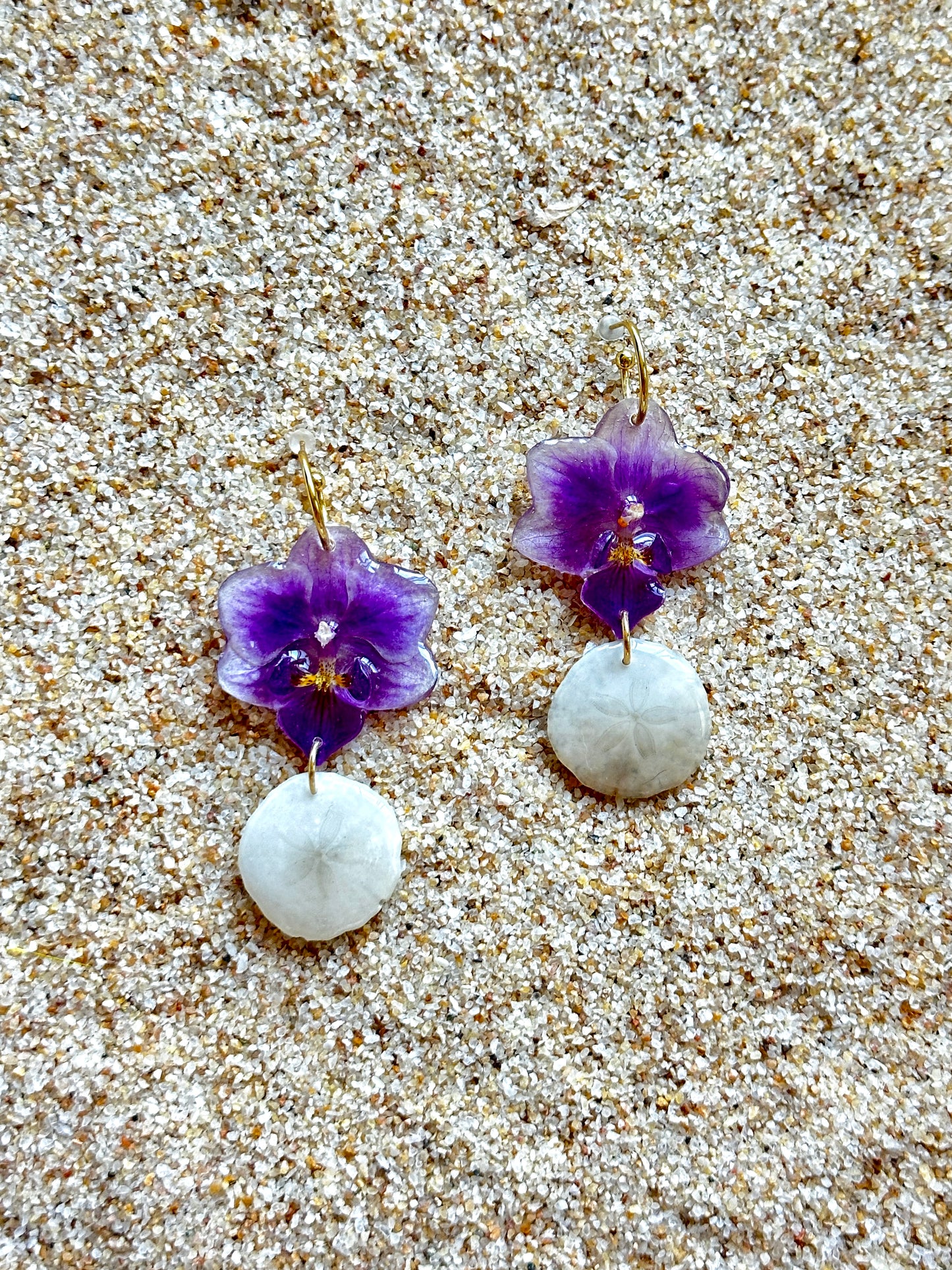 Mini Purple Orchid Sand Dollar Huggies