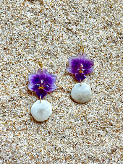 Mini Purple Orchid Sand Dollar Huggies